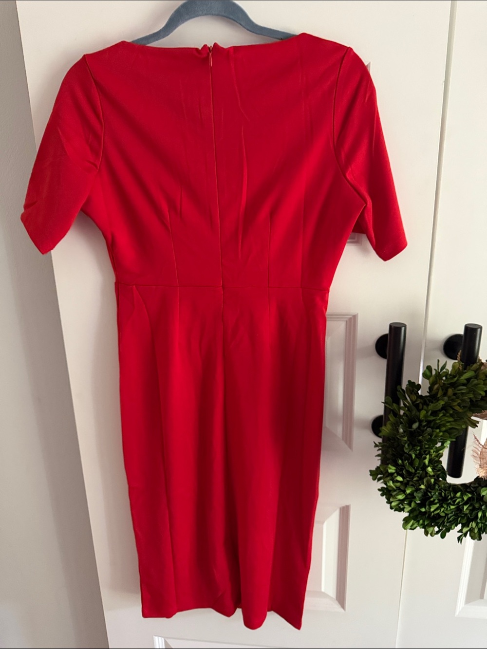 Tulip B Red Midi Sheath Dress with Square Neck small - Picture 4 of 5